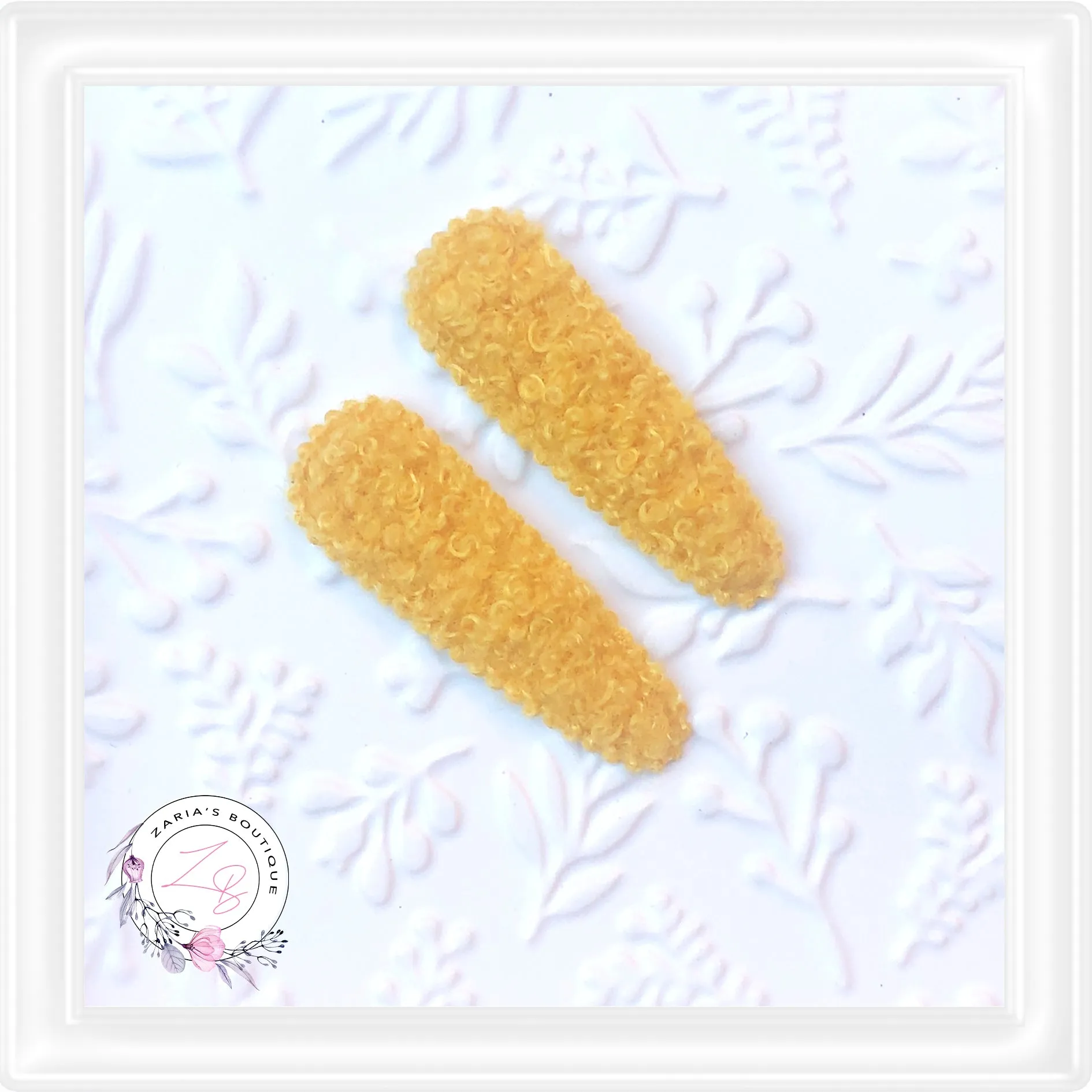 • Snap Clip Cover Appliques • Mustard Woolly Sherpa •