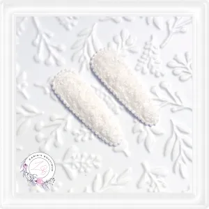 • Snap Clip Cover Appliques • Snow White Woolly Sherpa •