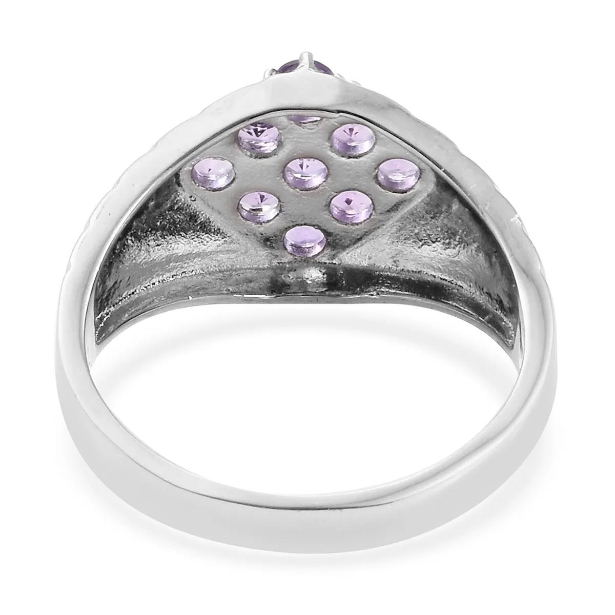 Stainless Steel 1.35 ct Bolivian AMETHYST Men's Ring (Size 11)