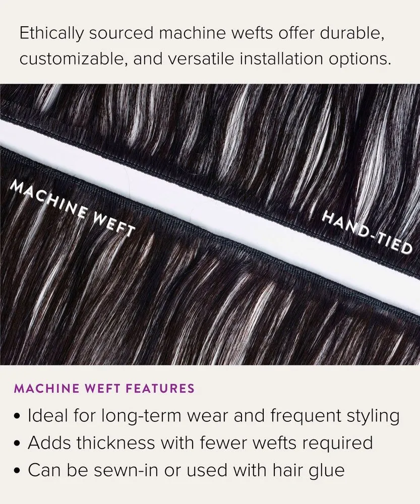Straight Virgin Hand-Tied Weft