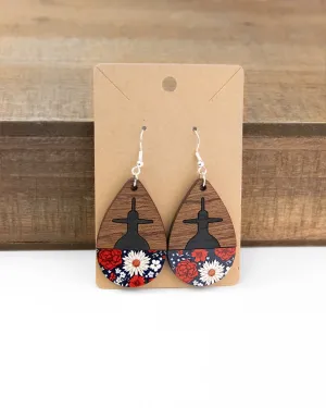 SUBMARINE FLORAL TEARDROP EARRINGS