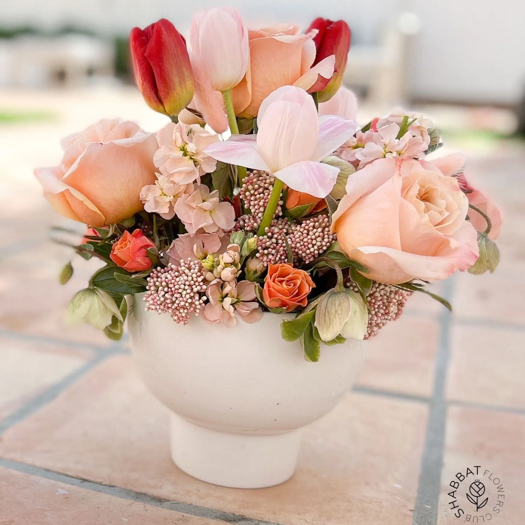 sun-kissed blush 8' centerpiece