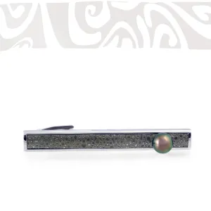 Tahitian pearl tie clip - Tribal Identity -TISSPE00008