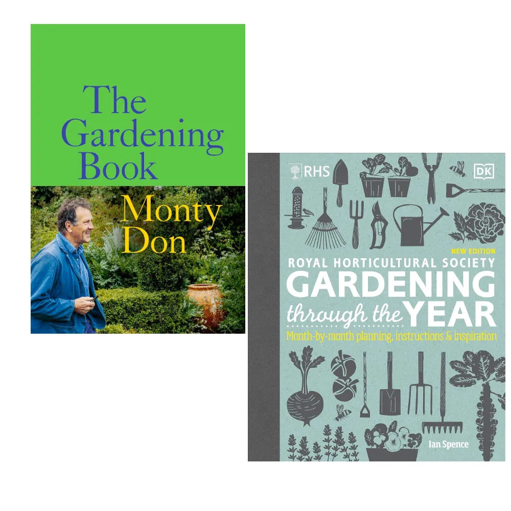 The Gardening Book: Monty Don & RHS Gardening Through the Year 2 Books Set (HB)