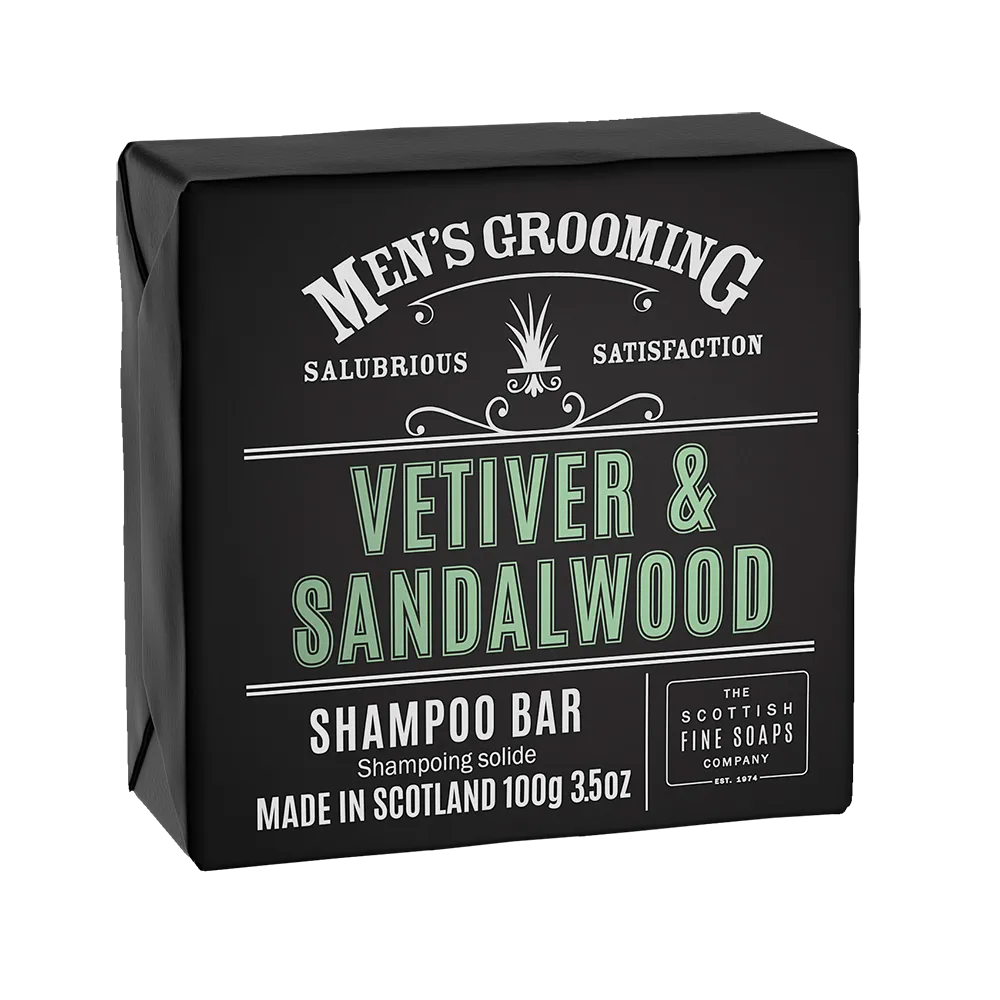 The Scottish Fine Soaps Company Vetiver & Sandalwood Shampoo Bar 100g