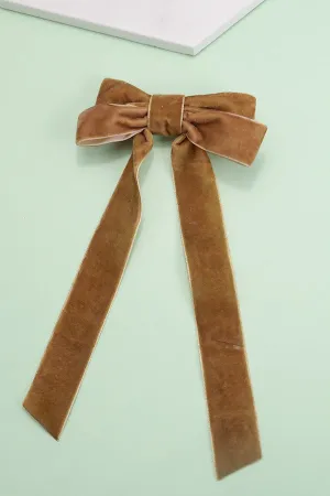 The Valeria Velvet Ribbon Bow Hair Clip