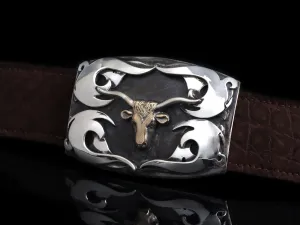 Tribal Steer 14k & Silver