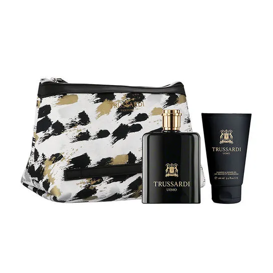 Trussardi Uomo for Men  Edt 100ml  100ml Shaving Gel  Pouch Set