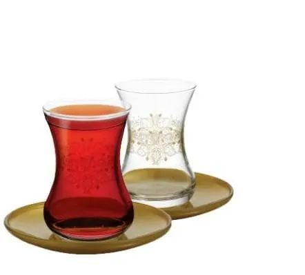 Turkish Tea Set | Flowers | Set of 6