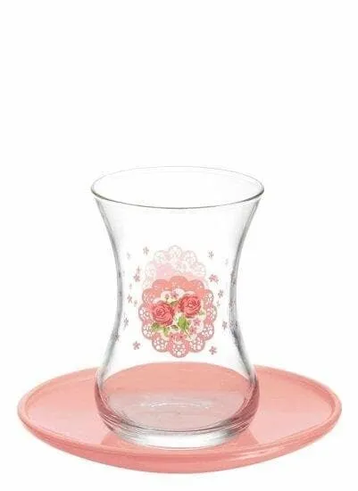 Turkish Tea Set | Flowers | Set of 6