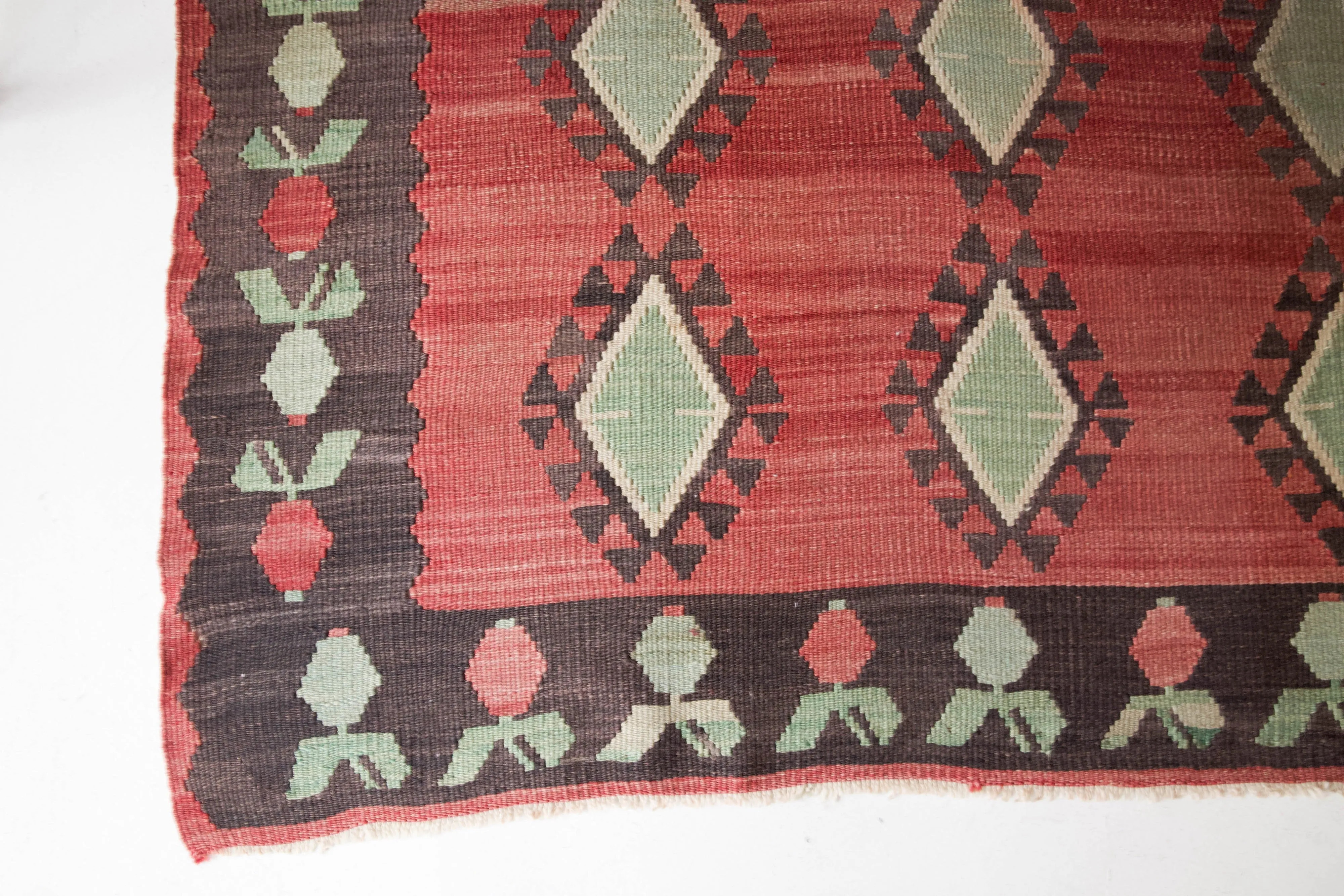 Vintage eastern Anatolian Kilim Rug 6'x12'5"
