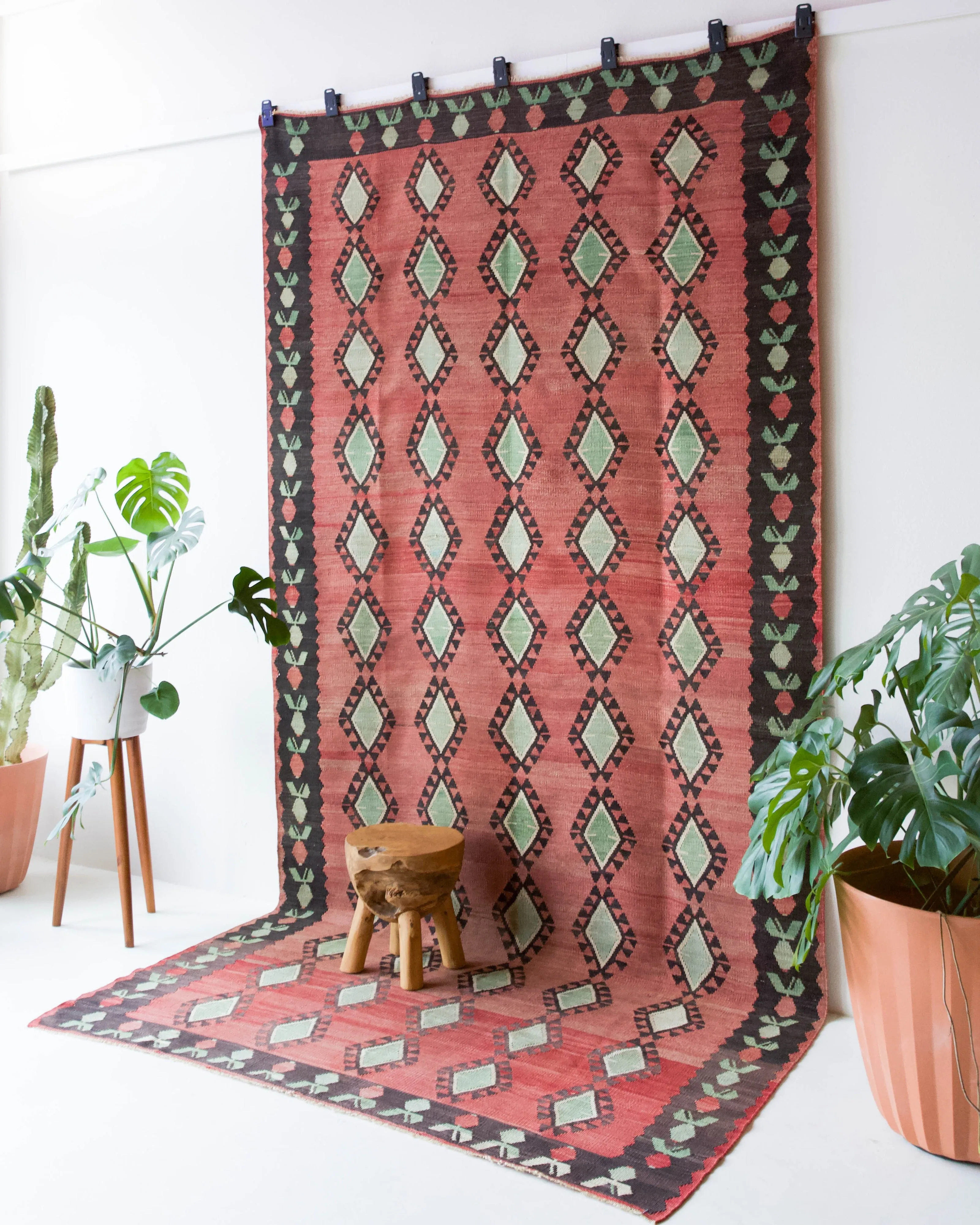 Vintage eastern Anatolian Kilim Rug 6'x12'5"