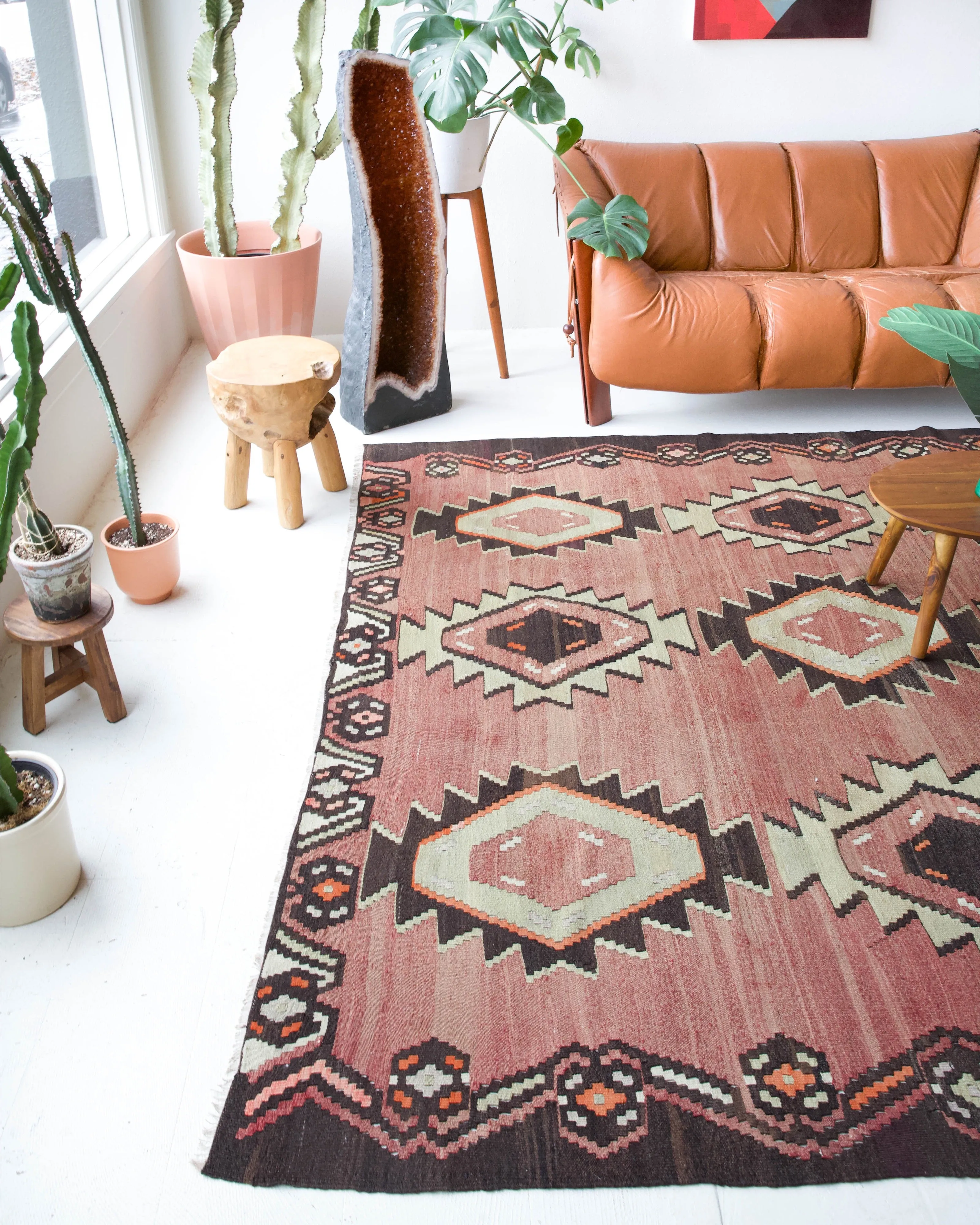 Vintage eastern Anatolian Kilim Rug 7'2"x9'5"
