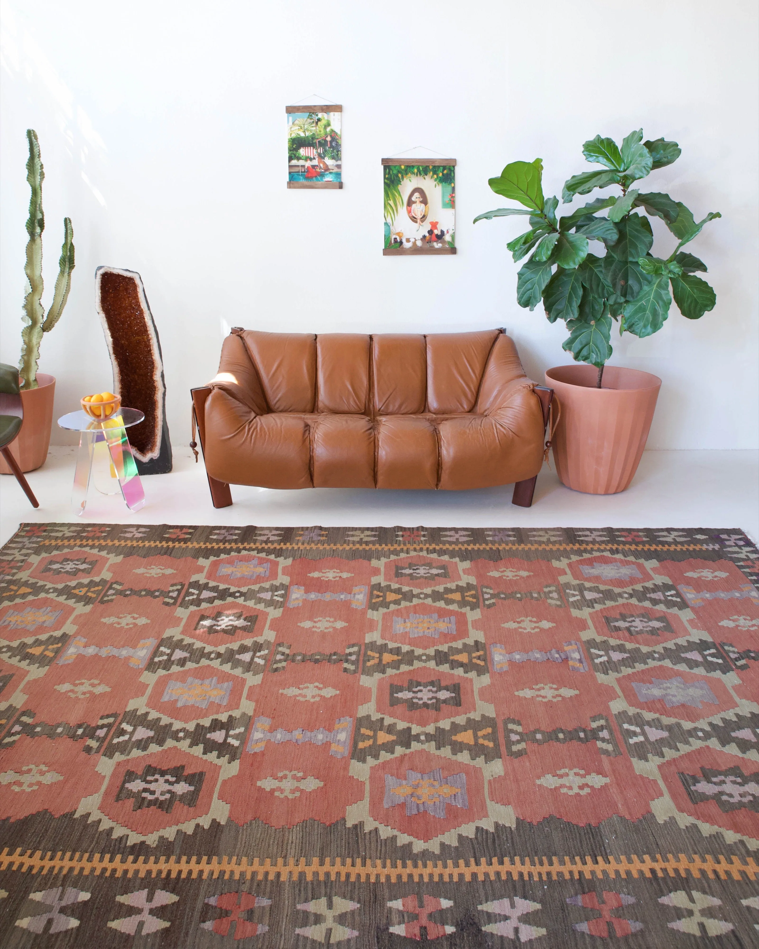 Vintage eastern Anatolian Kilim Rug 7'x10'8"