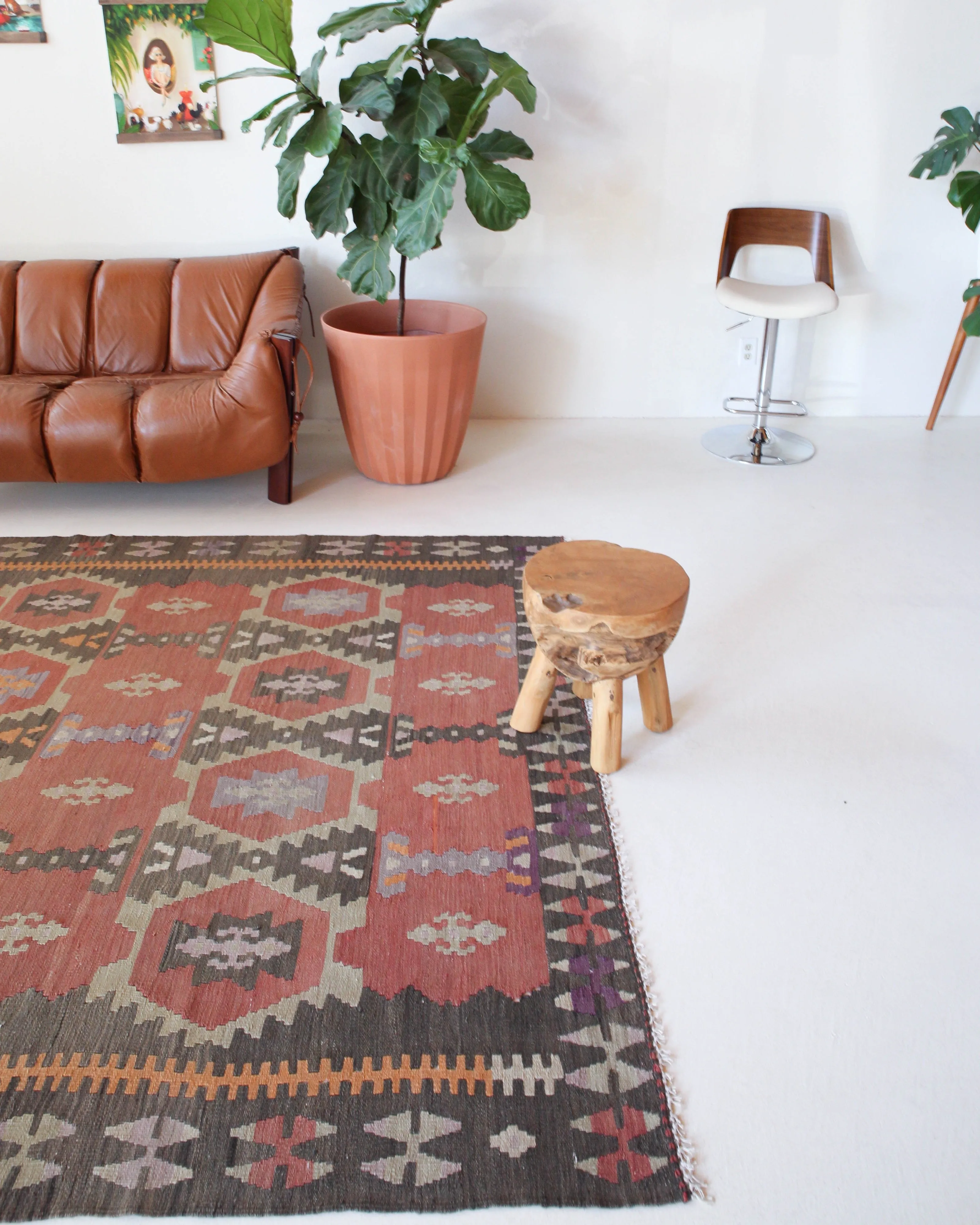 Vintage eastern Anatolian Kilim Rug 7'x10'8"