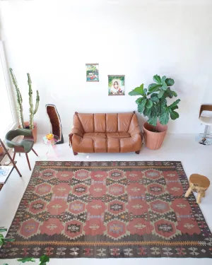 Vintage eastern Anatolian Kilim Rug 7'x10'8"