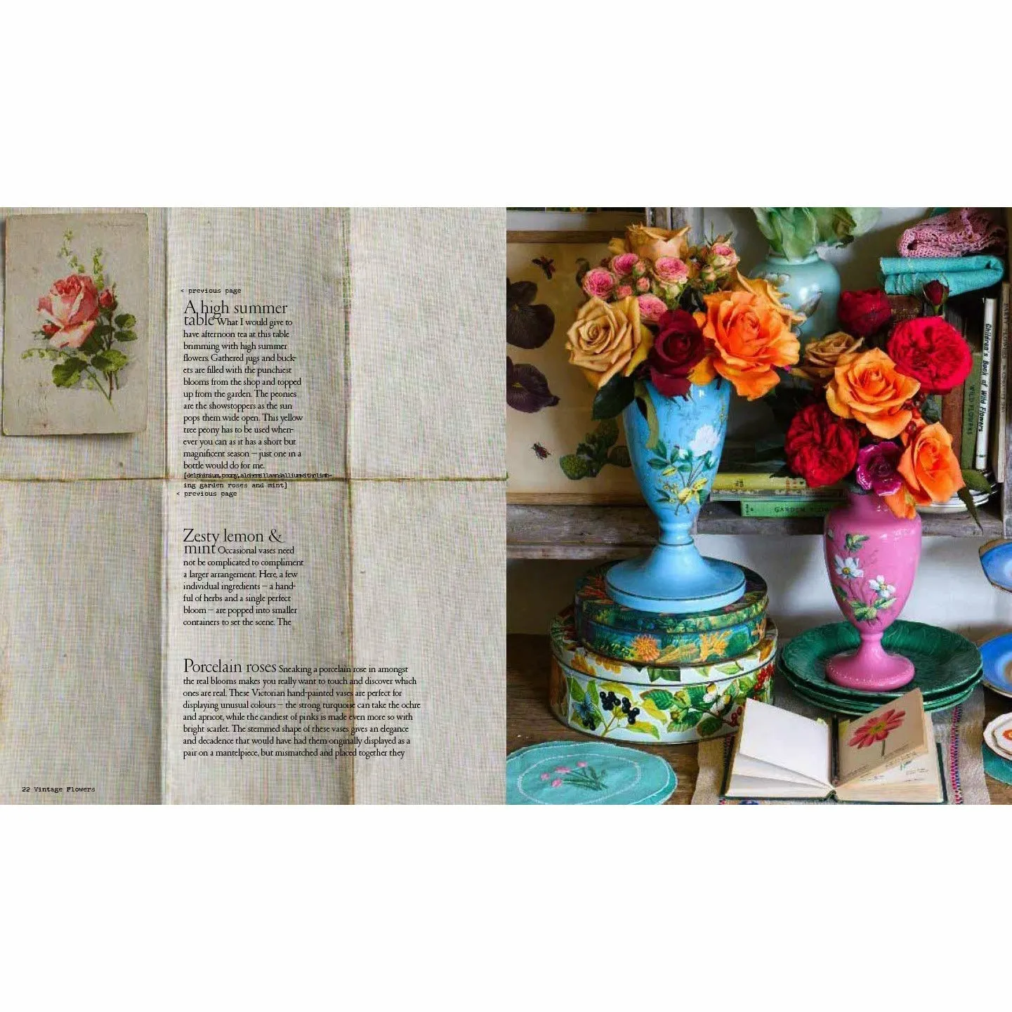 Vintage Flowers: Choosing, Arranging, Displaying