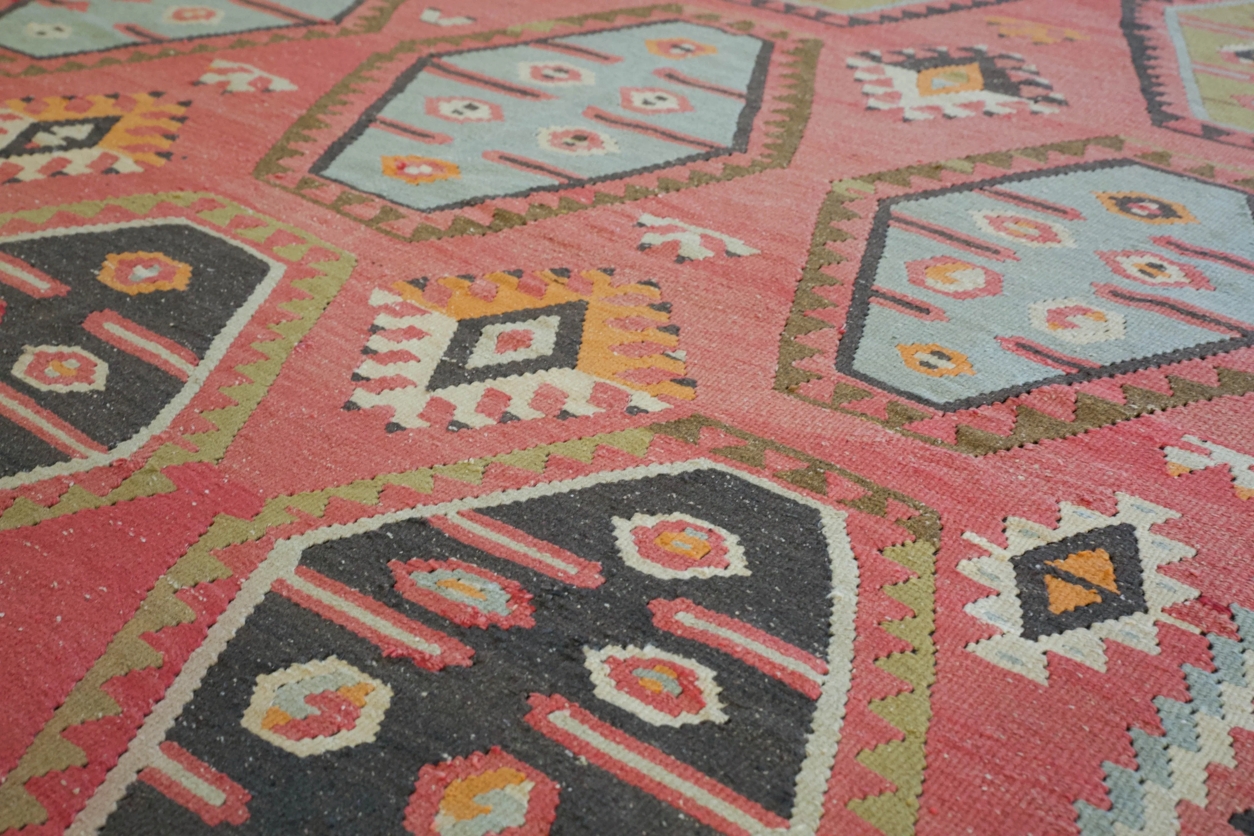 Vintage Sivas Sarkisla Kilim Rug 7'8"x11'10"
