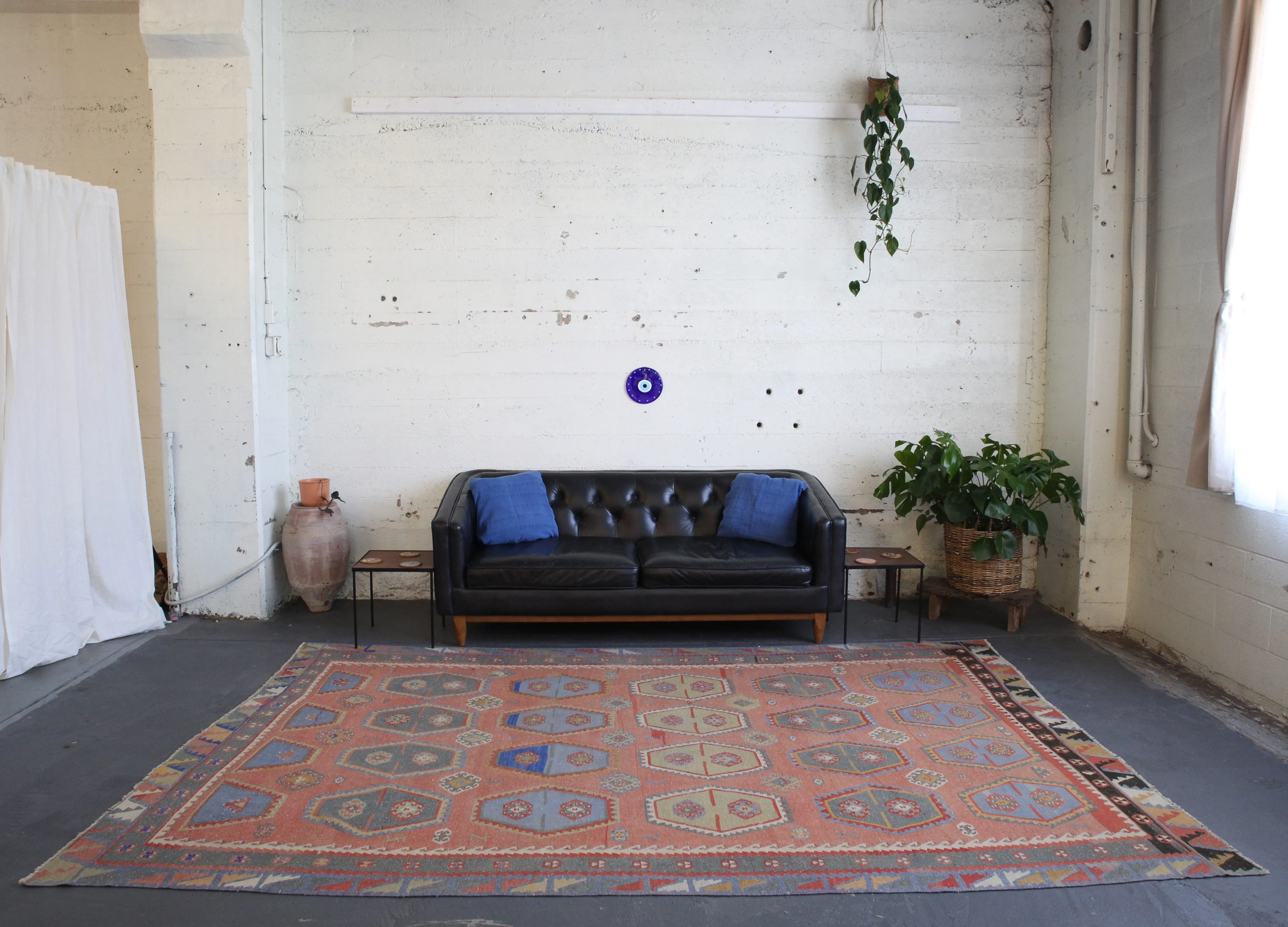 Vintage Sivas Sarkisla Turkish Kilim Rug 7'10"x11'7"