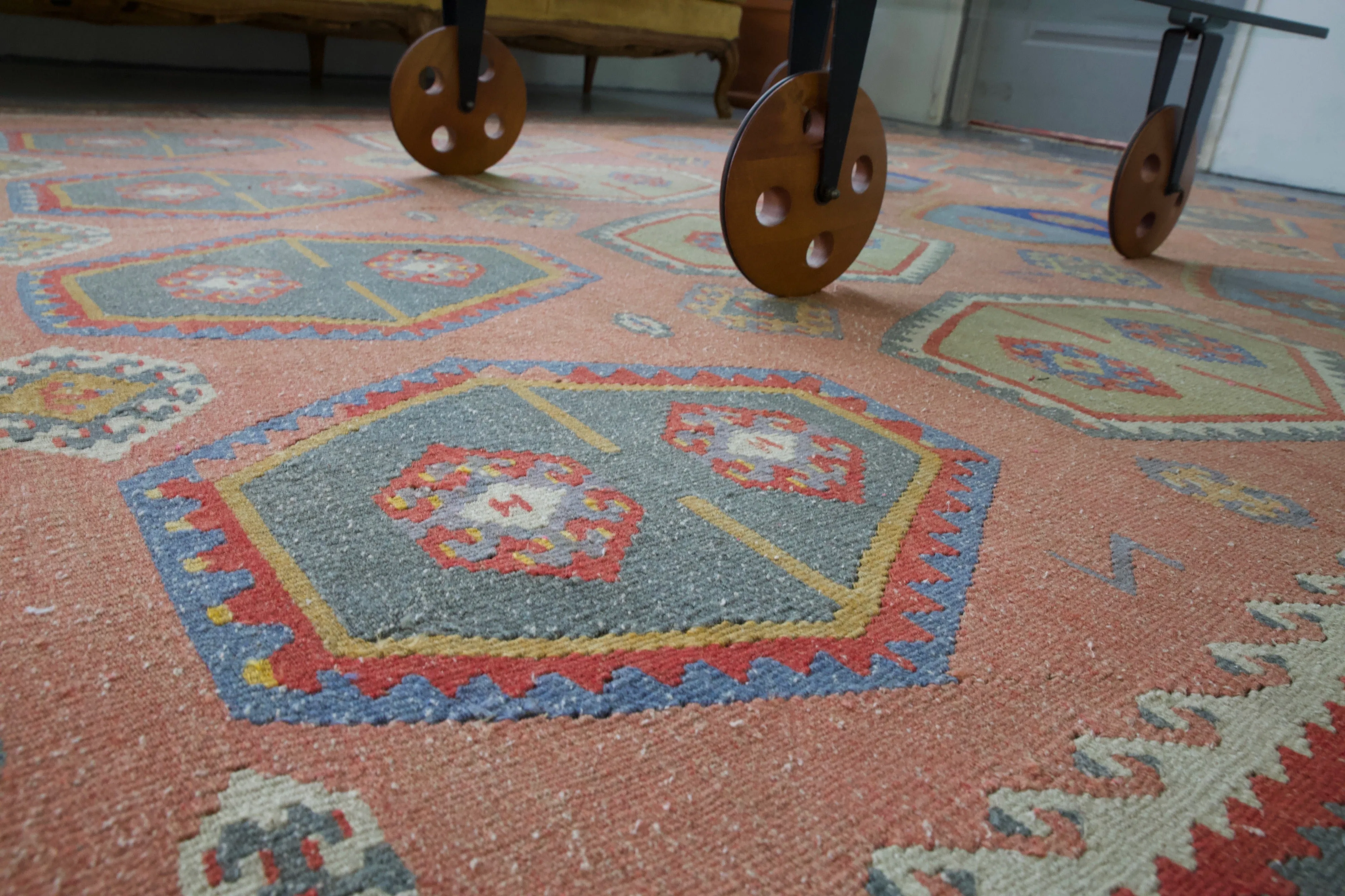 Vintage Sivas Sarkisla Turkish Kilim Rug 7'10"x11'7"