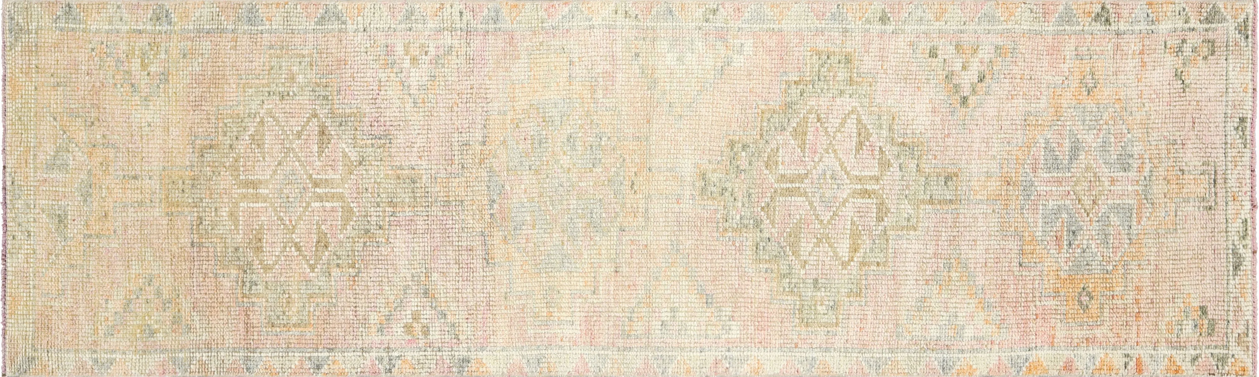 Vintage Turkish Oushak Runner - 2'11" x 11'1"