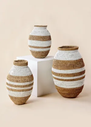White Striped Buhera Basket