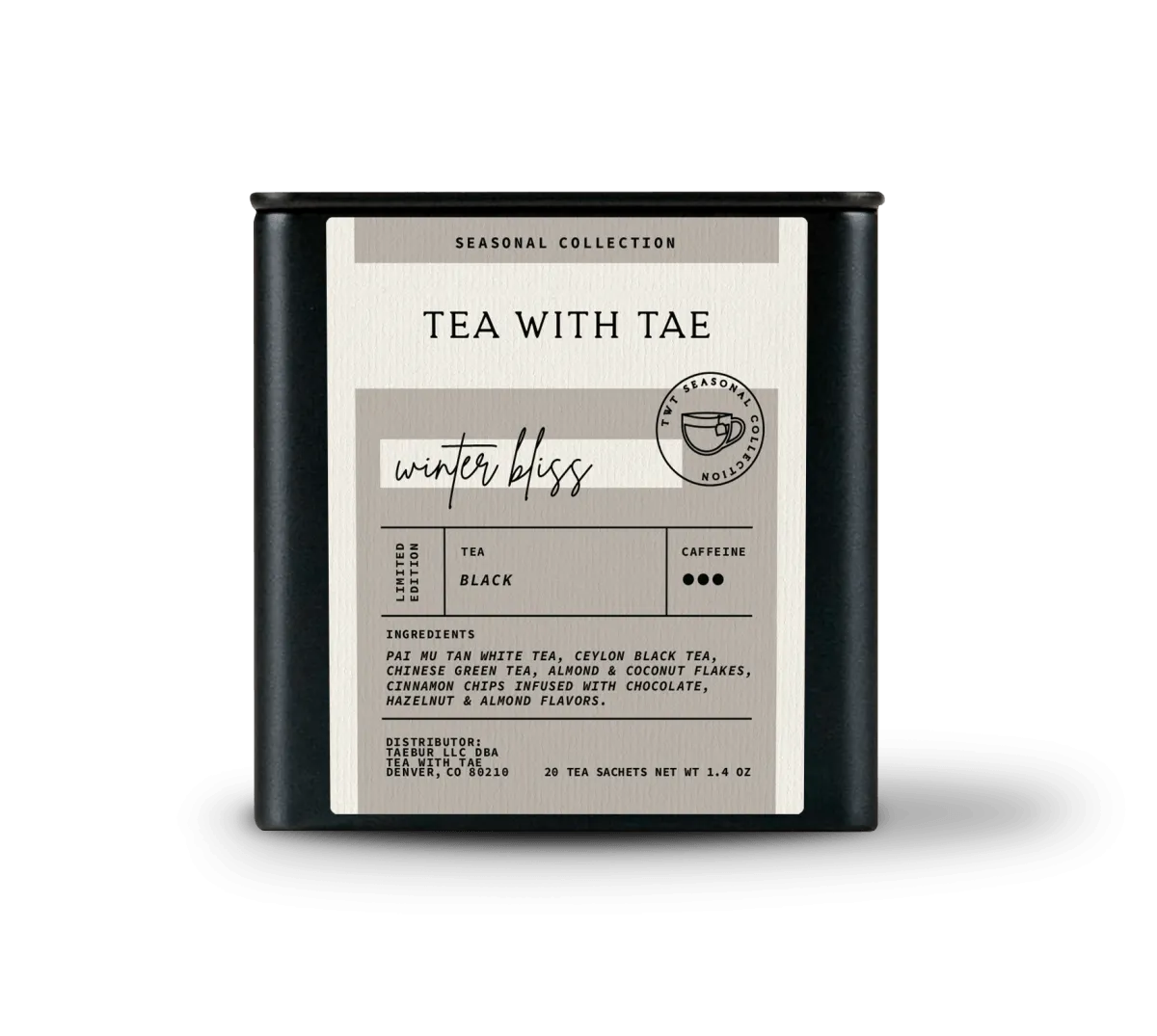 Winter Bliss Seasonal Tea Tin Gift (20 tea sachets)