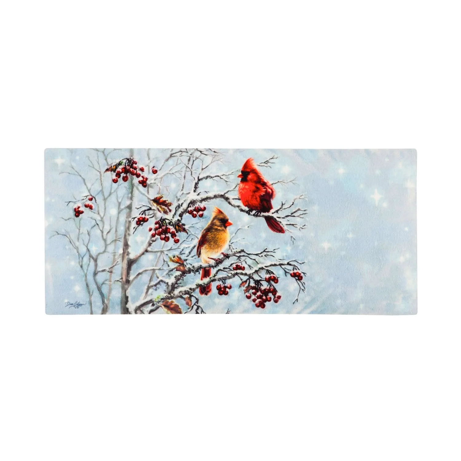 Winter Cardinals Sassafras Switch Mat