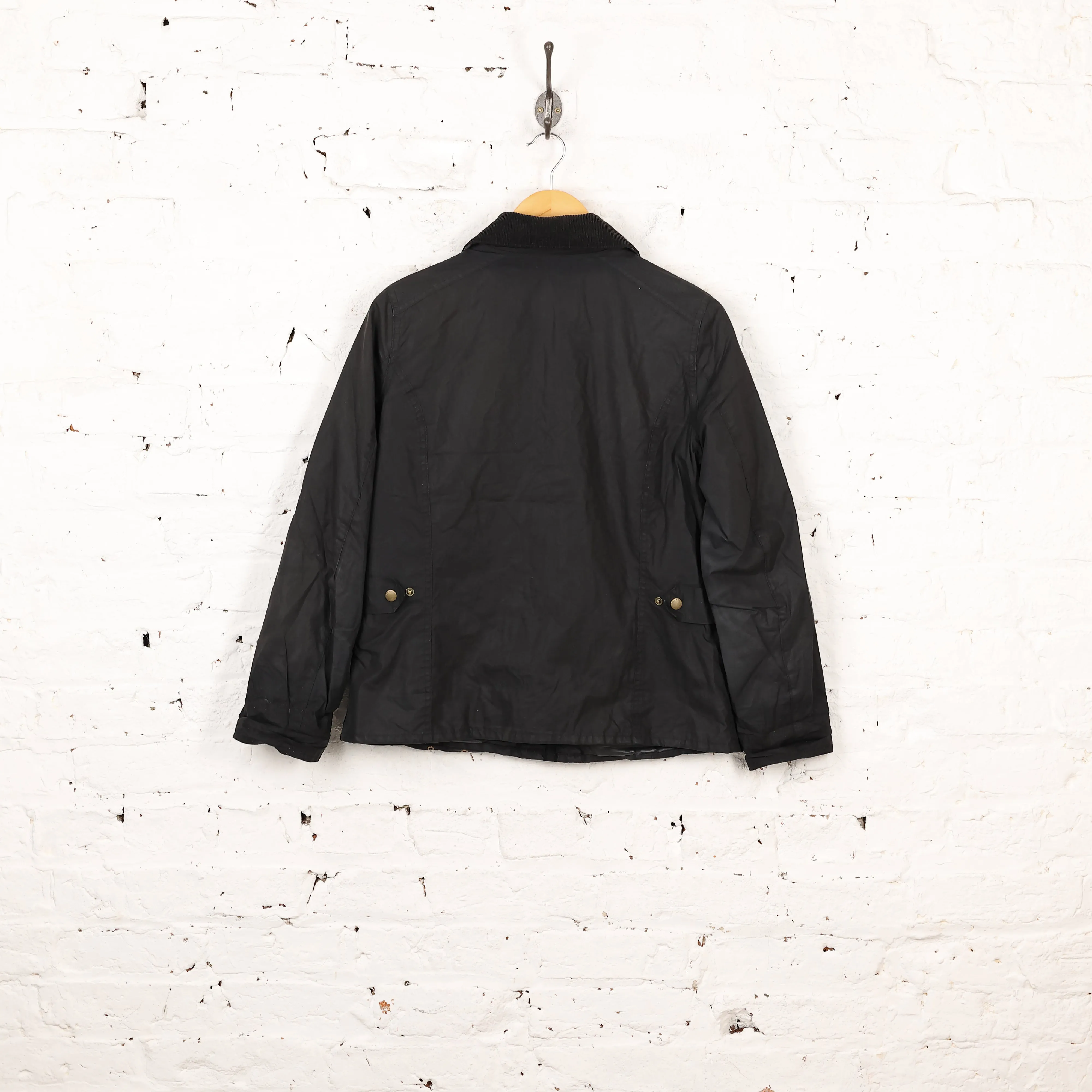 Womens Barbour Heritage Beadnell Wax Jacket Coat - Black - Womens M