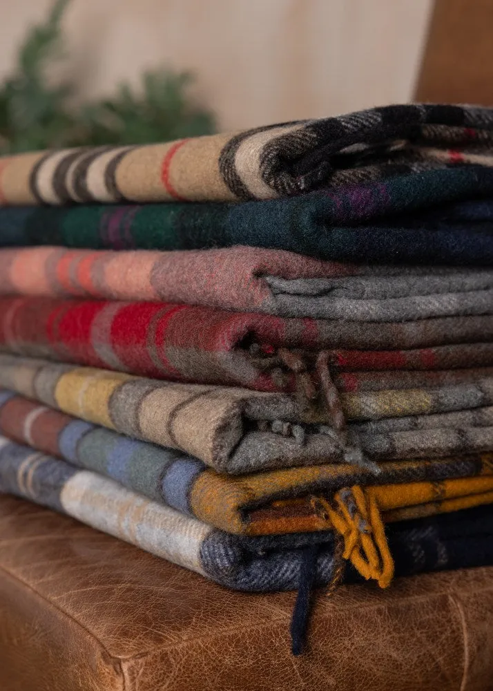 Wool Tartan Blanket - 60'' x 70'' - Lindsay
