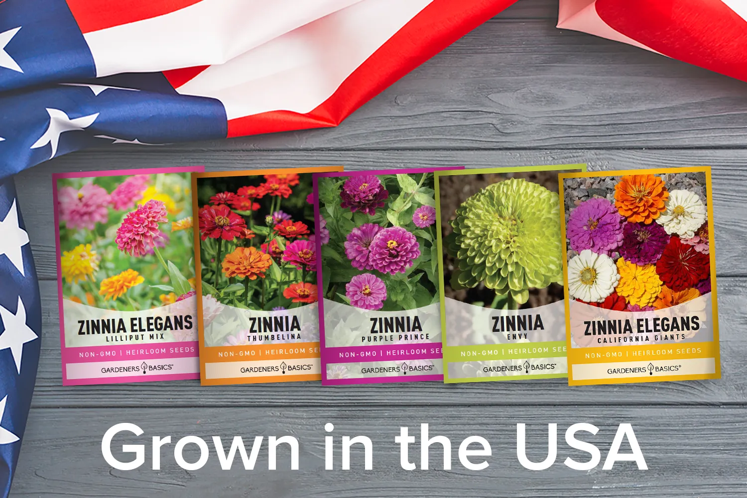 Zinnia Seeds for Outdoor Planting | 5 Variety Pack